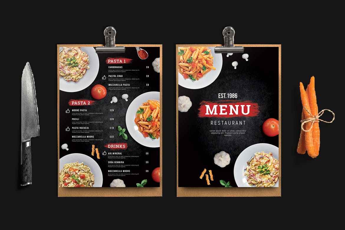 One Sheet Menu | Rush Flyer Printing